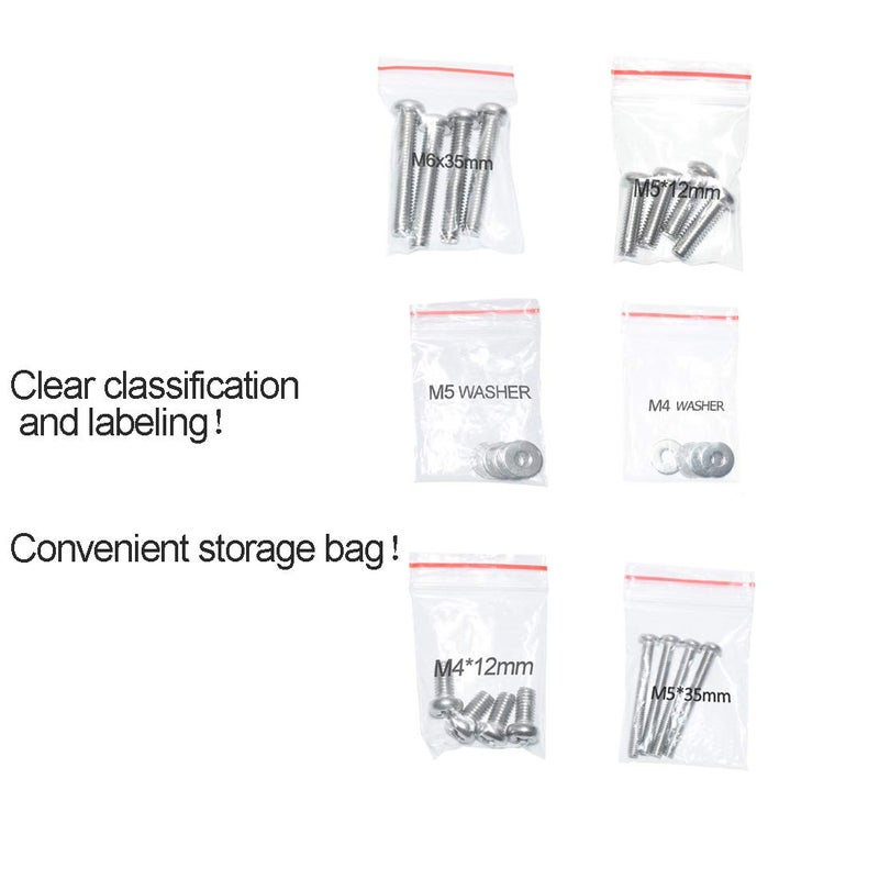 Coret Universal TV Mount Hardware Kit, Compatible with LG, Sanyo, Haier & More, Wall Mount, Includes M4, M5, M6 Screws, Washers & Spacers - Image 5
